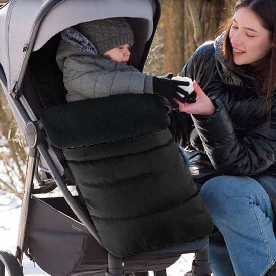 chancelière poussette noir boule de neige maman bébé