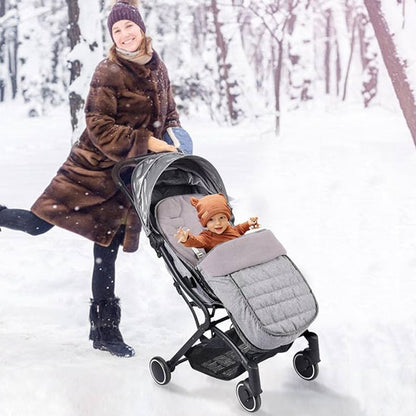 chancelière poussette gris hiver heureux 