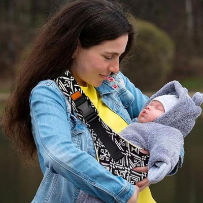 écharpe de portage bébé froid dors 