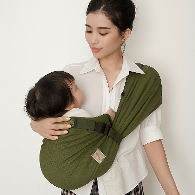 echarpe de portage vert olive