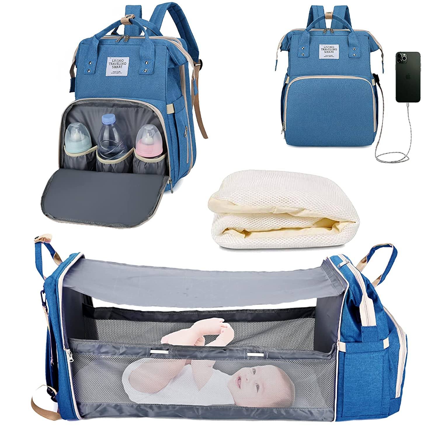 Sac à langer portatif | Berceau de voyage BabyNappy™ - WorldMomsBabies