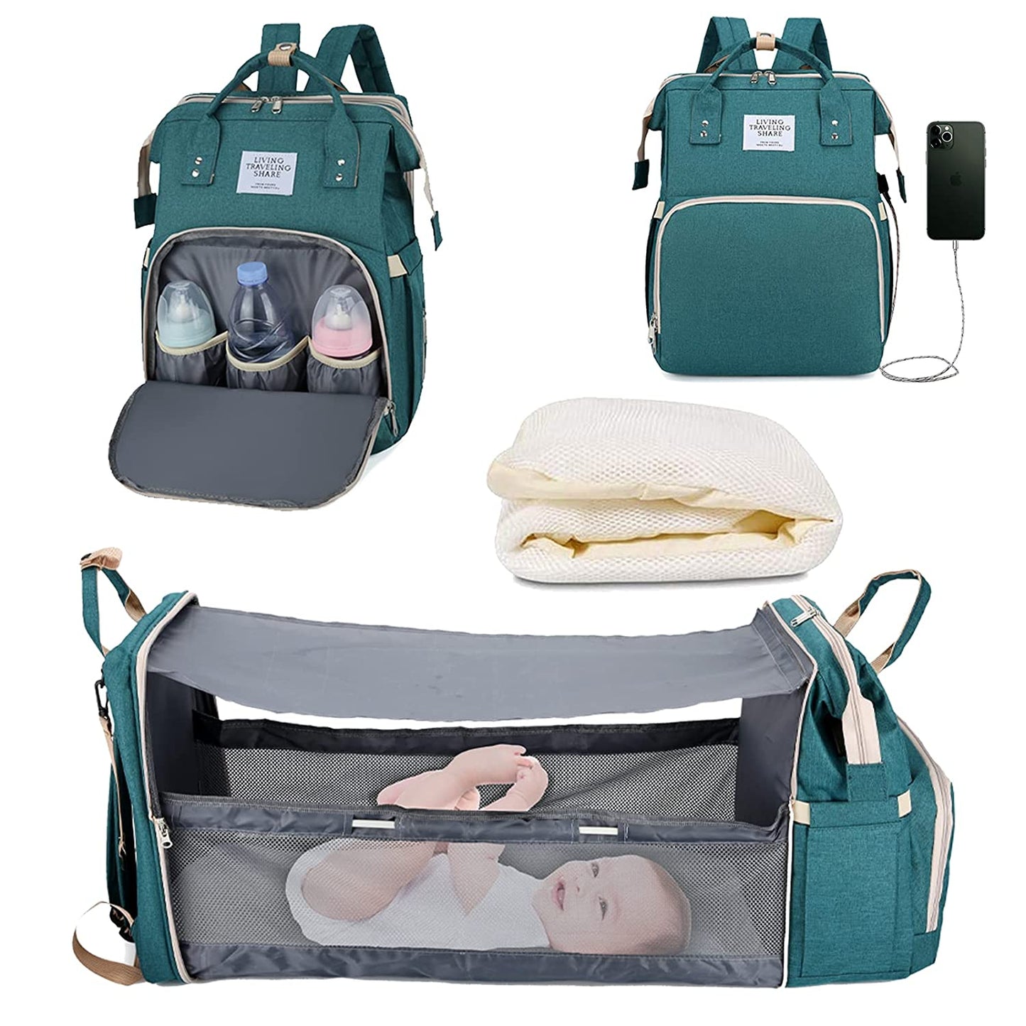 Sac à langer portatif | Berceau de voyage BabyNappy™ - WorldMomsBabies